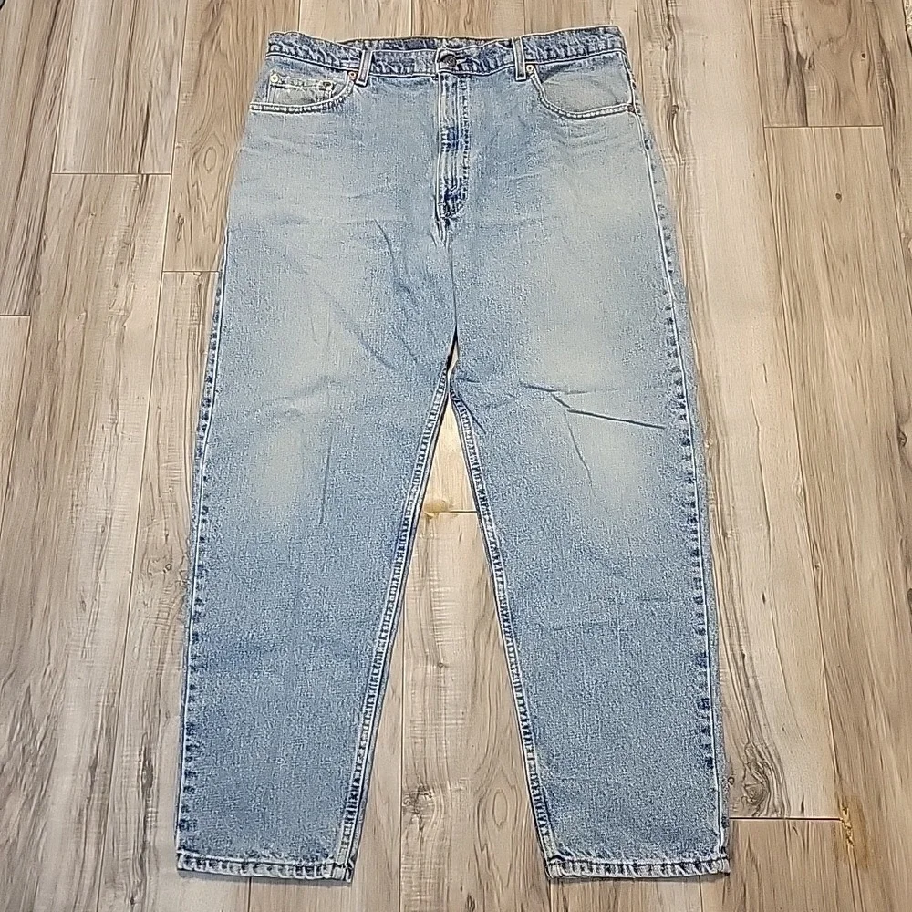 Levi's 550 Jeans Mens 42x30 Tag 40x30 Actual Blue Relaxed Fit‎ Tapered Denim VGT